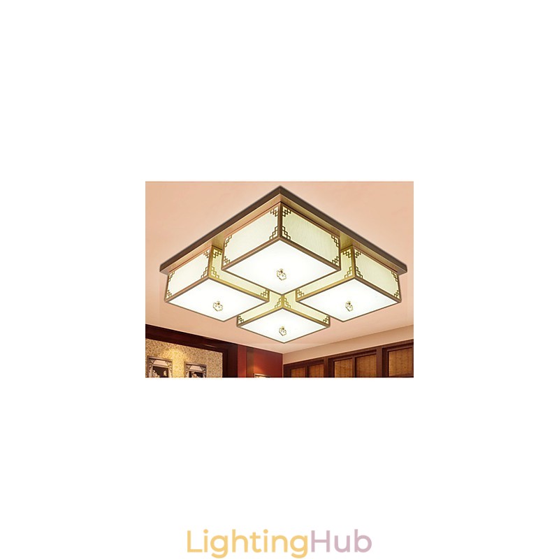 A Chinese Style Lamps Iron Ceiling Lighting Atmosphere A