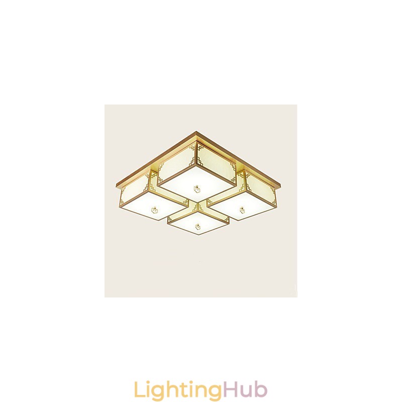 A Chinese Style Lamps Iron Ceiling Lighting Atmosphere A