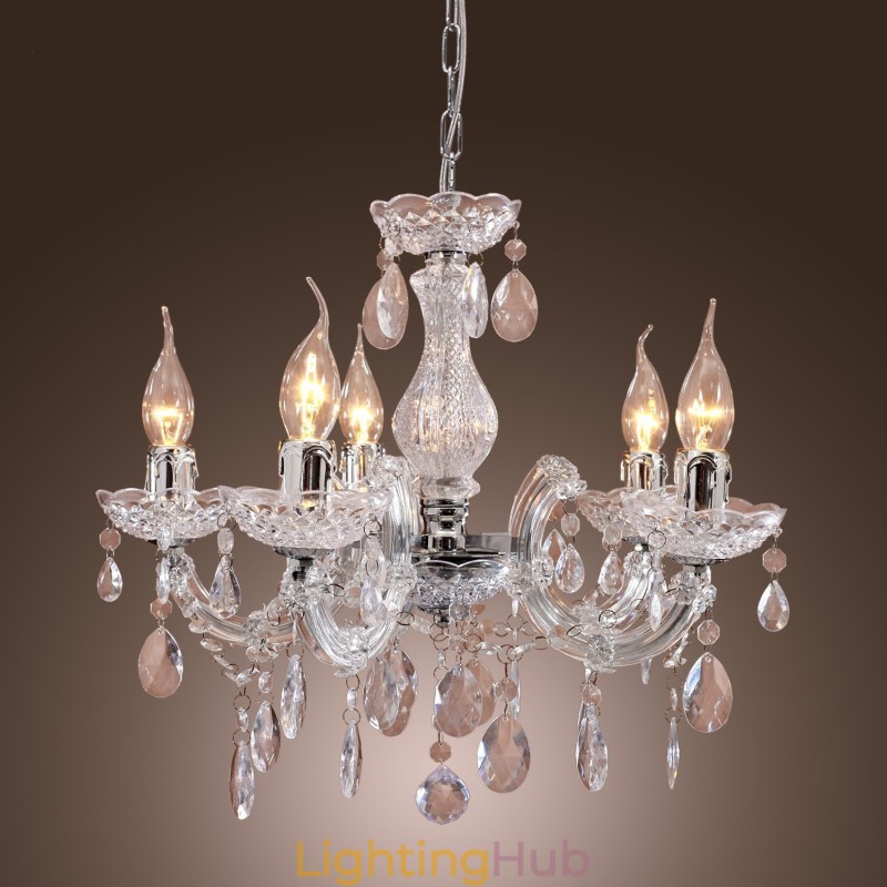 Upligh Chrome Ceiling Lamp Candle light Acrylic Fixture Chandelier Pendant