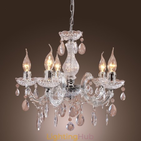 Upligh Chrome Ceiling Lamp Candle light Acrylic Fixture Chandelier Pendant