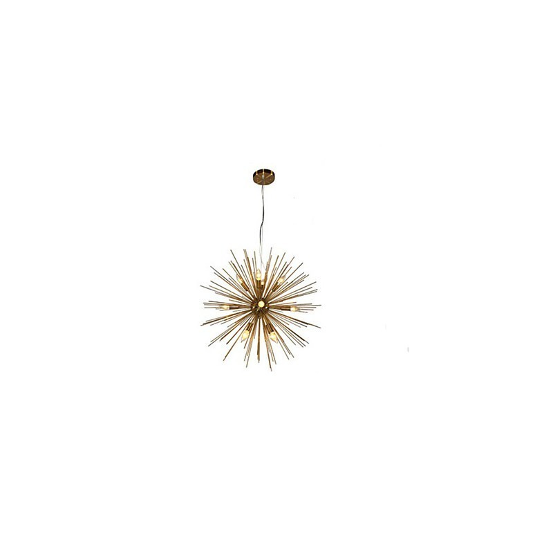 Retro Imitation Copper Creative line 12 Chandelier