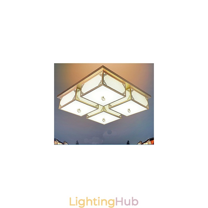 A Chinese Style Lamps Iron Ceiling Lighting Atmosphere A