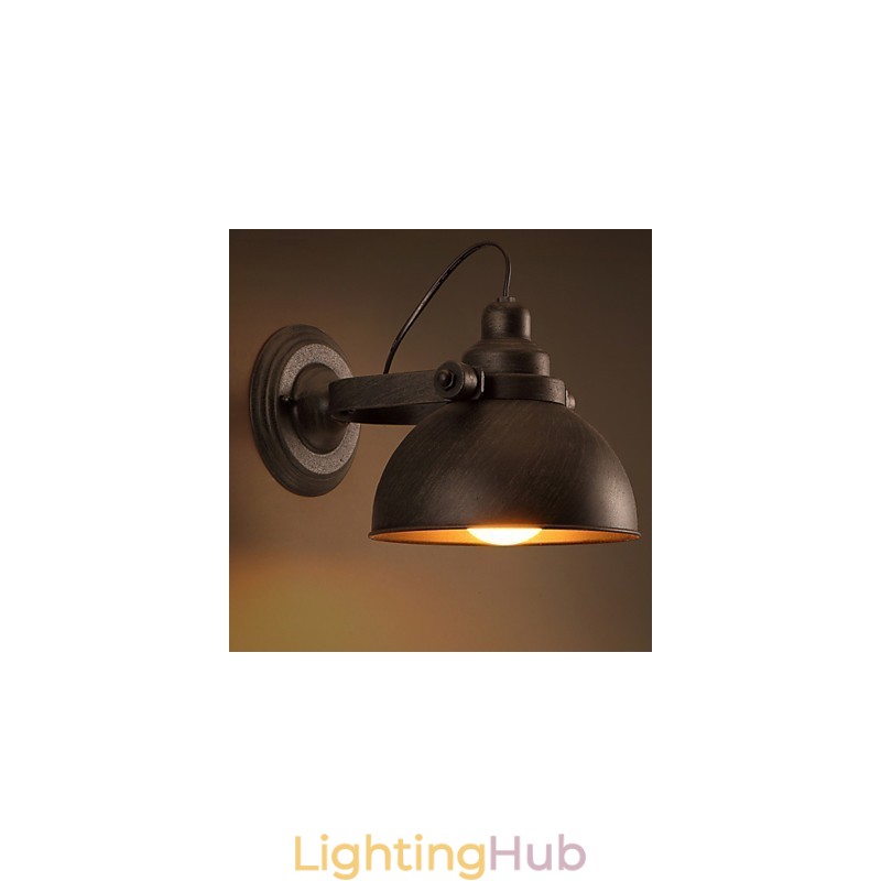 Loft Wrought Iron Pot Creative Vintage Wall Lamp Lights