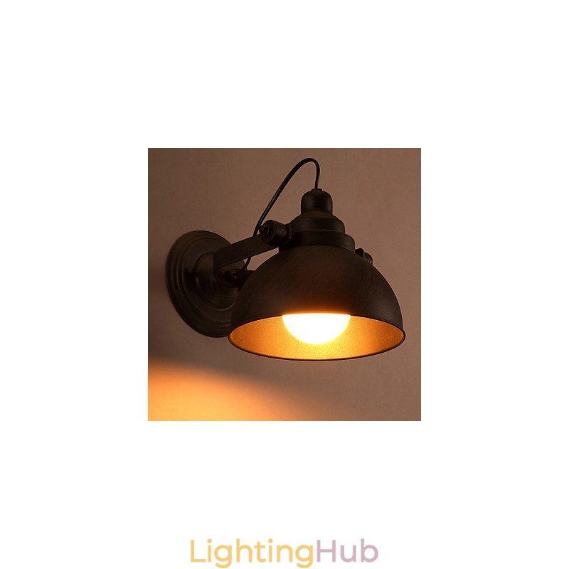 Loft Wrought Iron Pot Creative Vintage Wall Lamp Lights