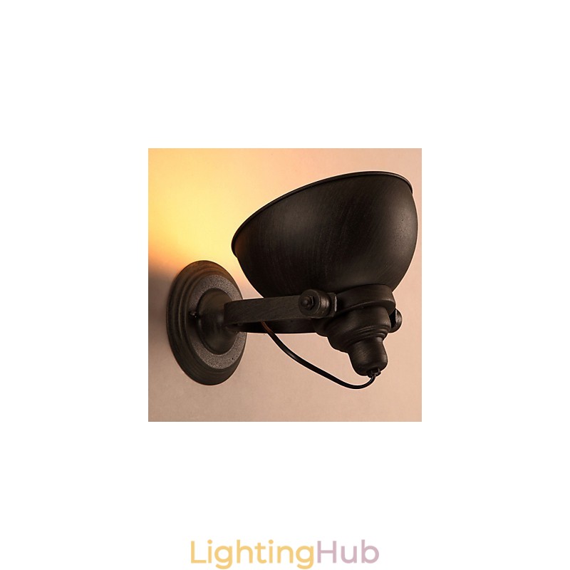 Loft Wrought Iron Pot Creative Vintage Wall Lamp Lights