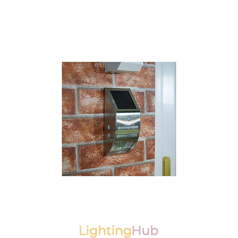 Solar White Wall Light With PIR Motion Sensor