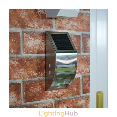 Solar White Wall Light With PIR Motion Sensor Solar White Wall Light With PIR Motion Sensor