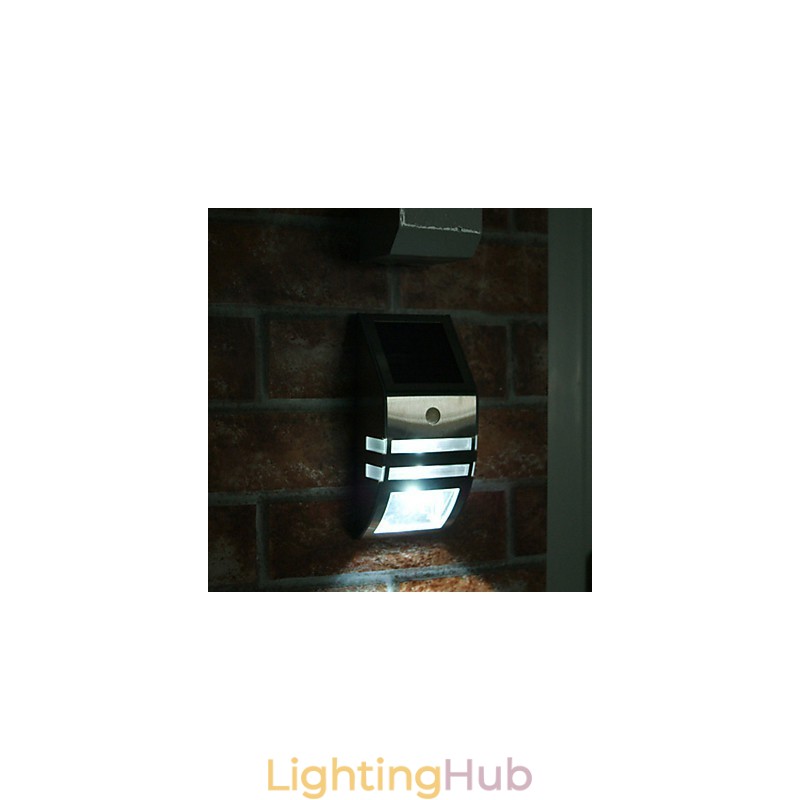 Solar White Wall Light With PIR Motion Sensor