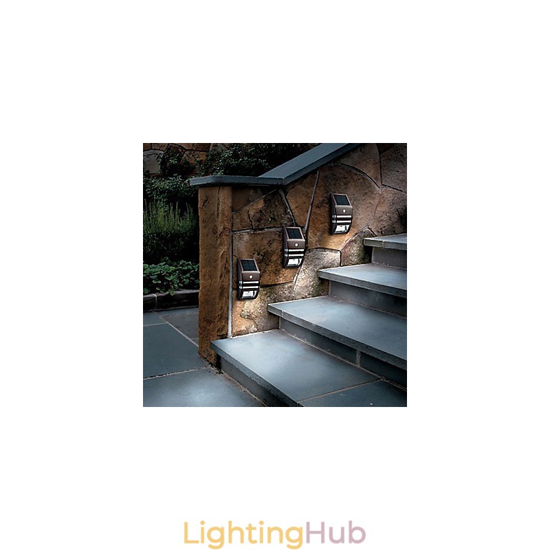 Solar White Wall Light With PIR Motion Sensor