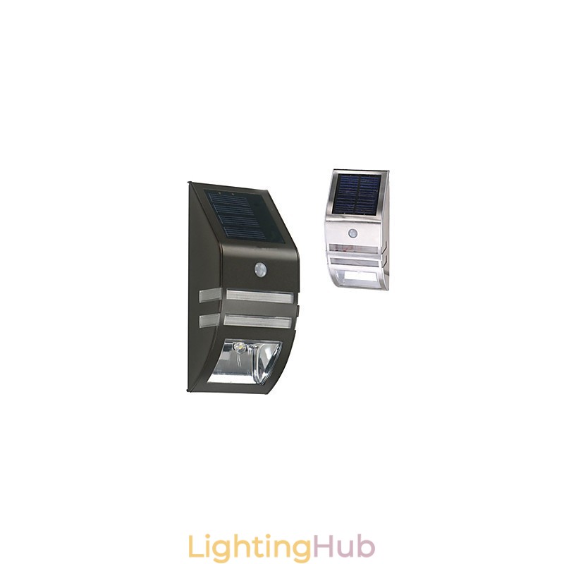 Solar White Wall Light With PIR Motion Sensor