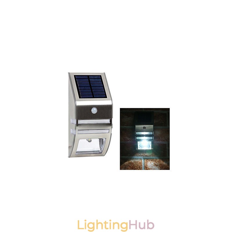 Solar White Wall Light With PIR Motion Sensor