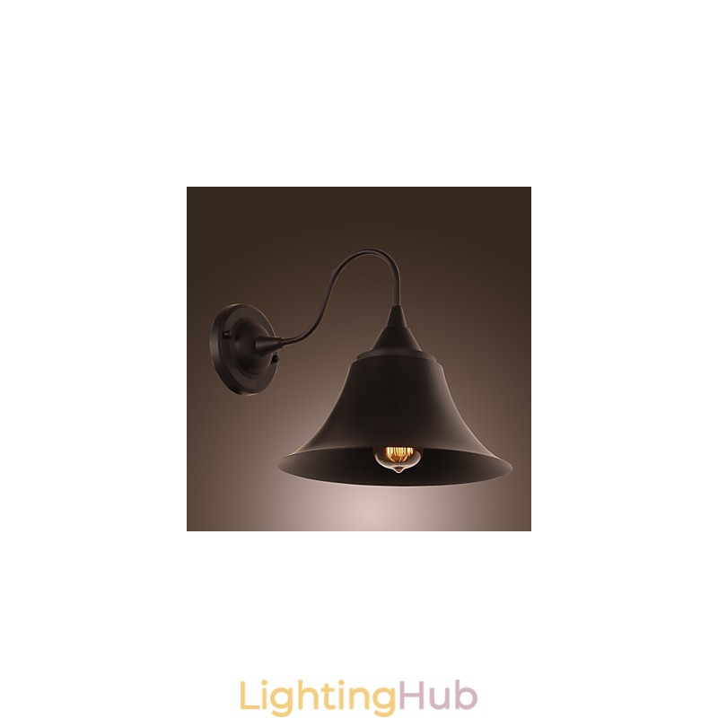 Artistic Wall Light with Retro Metal Shade and Bracket