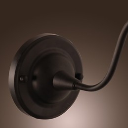 Artistic Wall Light with Retro Metal Shade and Bracket