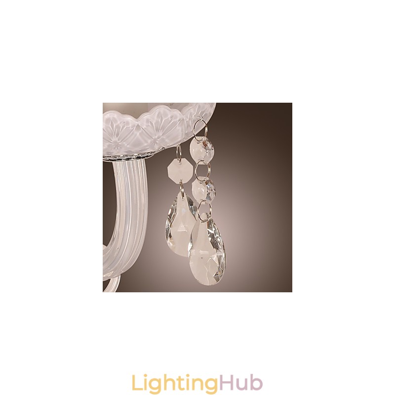 Crystal Wall Light with 2 Lights in Candle Bulb