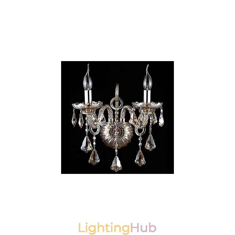 Crystal Wall Sconces Candle Wall Lights Reading Wall Lights Modern Contemporary Metal