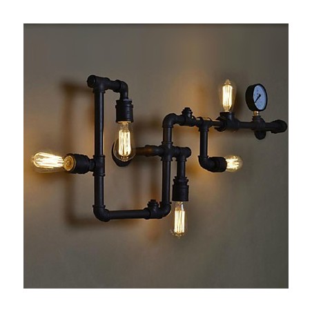 Wall Sconces 5 Light Water Pipe Iron Mini Style Industrial Style Country Metal Wall Sconces 5 Light Water Pipe Iron Mini Style Industrial Style Country Metal
