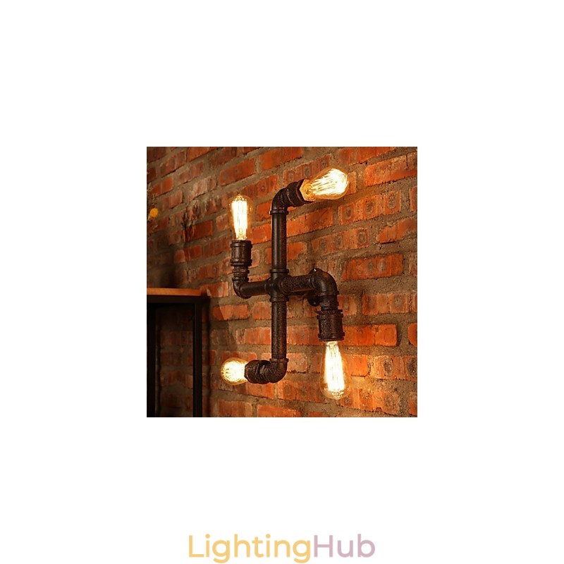 Retro Bar Iron Wall Sconces Mini Style Rustic Lodge Metal