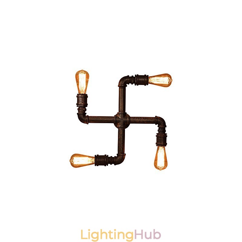 Retro Bar Iron Wall Sconces Mini Style Rustic Lodge Metal