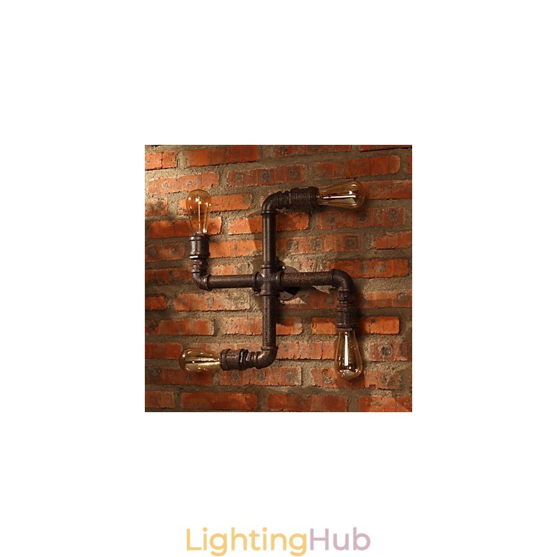 Retro Bar Iron Wall Sconces Mini Style Rustic Lodge Metal