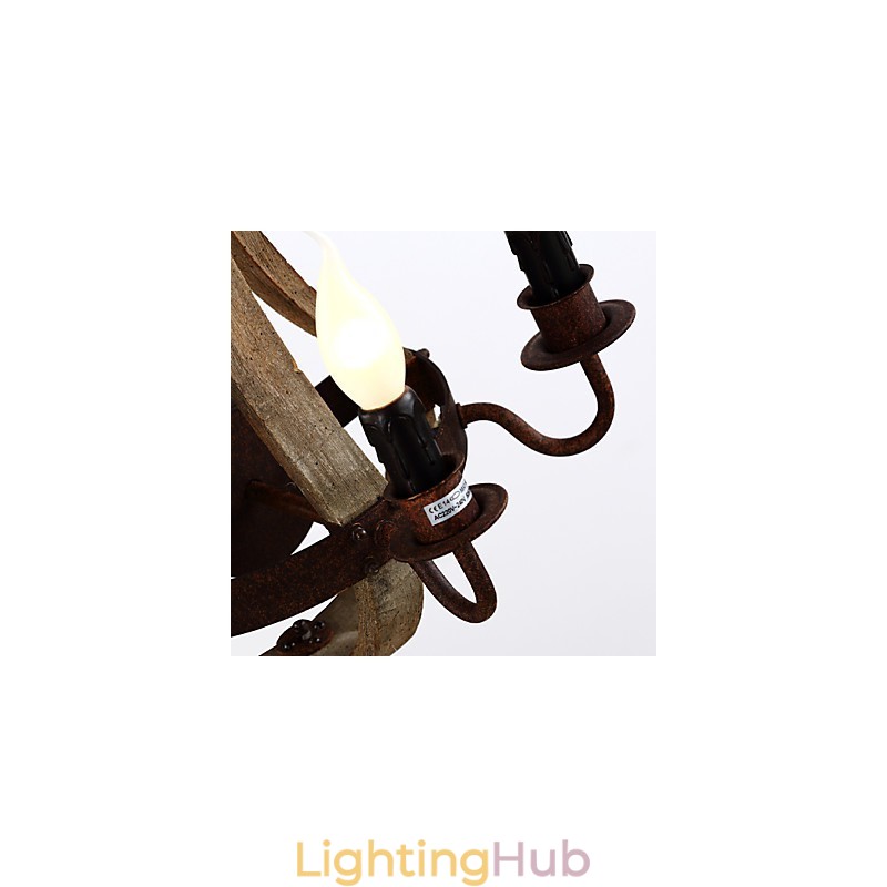 Vintage Amercian Rustic Wooden Wall Wine Barrel Lamp Liviing and Bedroom Lamp