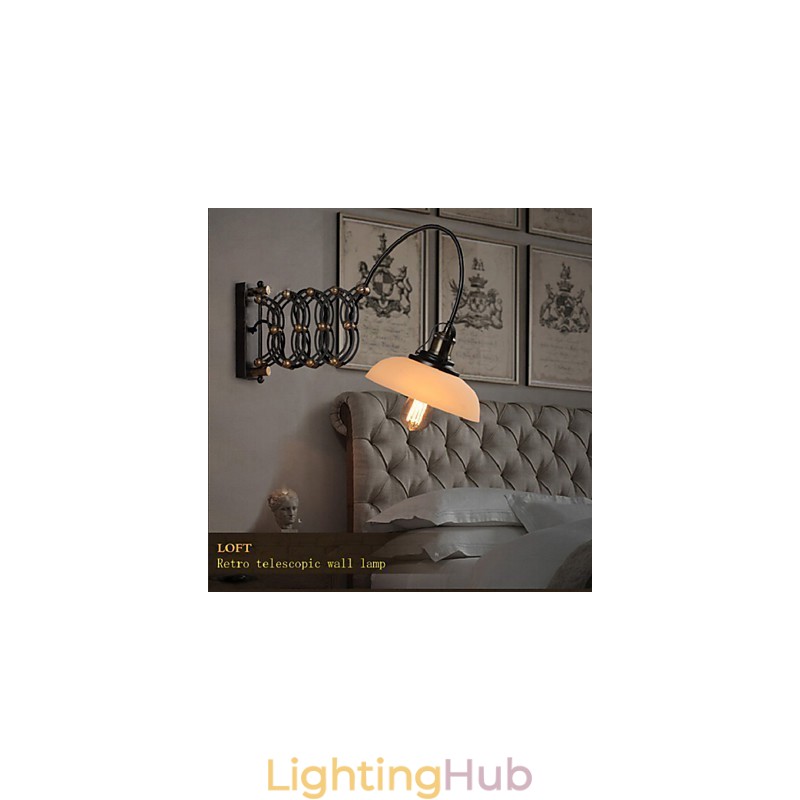 Vintage Industrial American Country Restaurant Bedroom Study Creative Staircase Aisle Lamp Telescopic Iron Wall Lamps