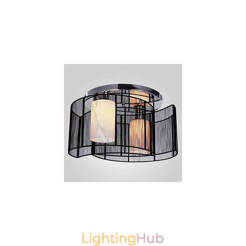 Ceiling Light Modern Design 2 Lights Black