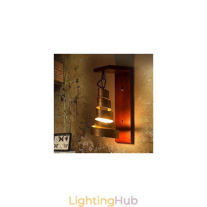 Antique Wood Wall Sconces 1 Light