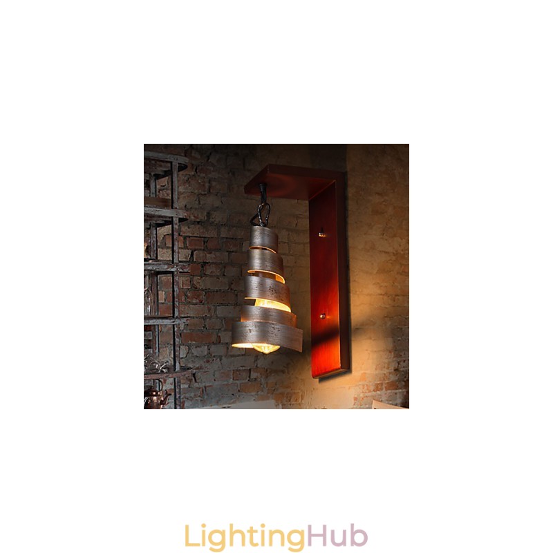 Antique Wood Wall Sconces 1 Light