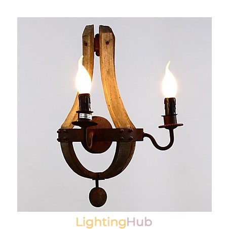 Mini Style Wall Sconces Rustic Lodge Wood Bamboo Mini Style Wall Sconces Rustic Lodge Wood Bamboo