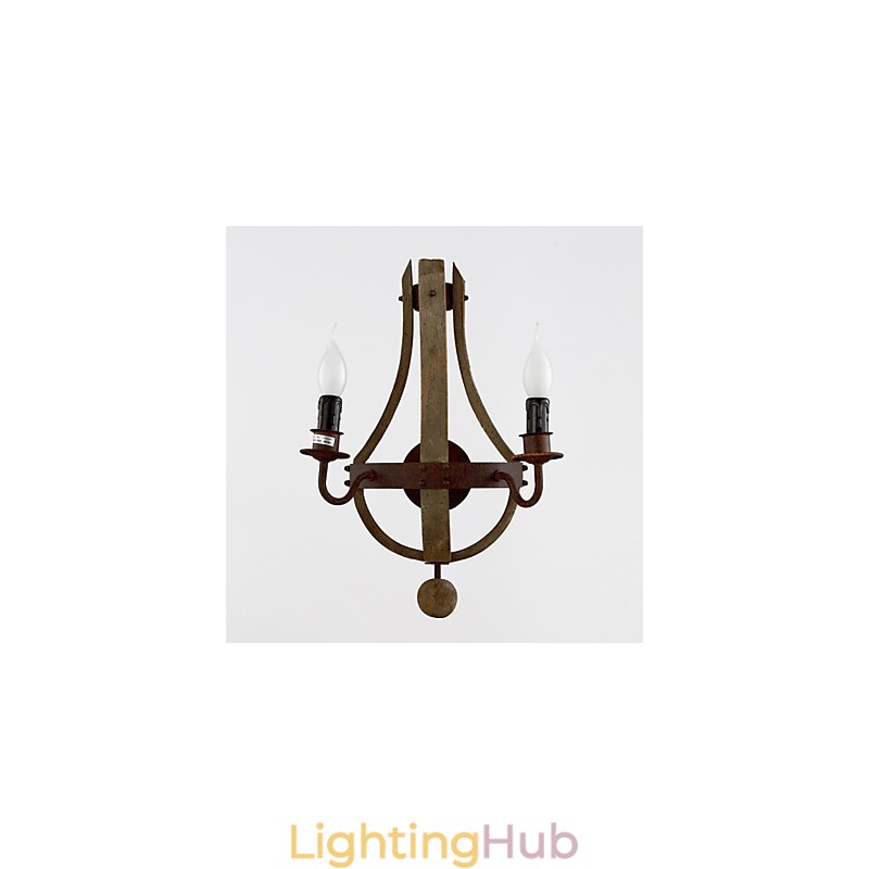 Mini Style Wall Sconces Rustic Lodge Wood Bamboo