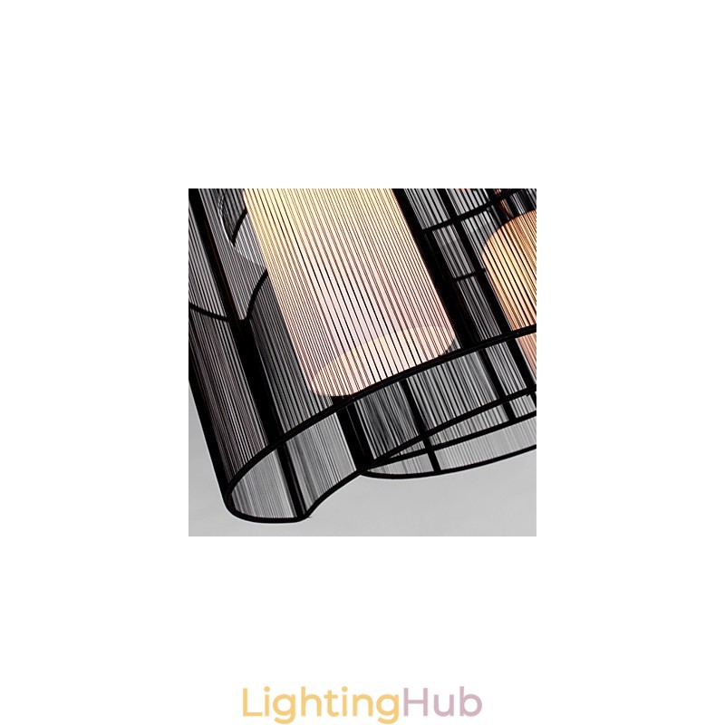 Ceiling Light Modern Design 2 Lights Black