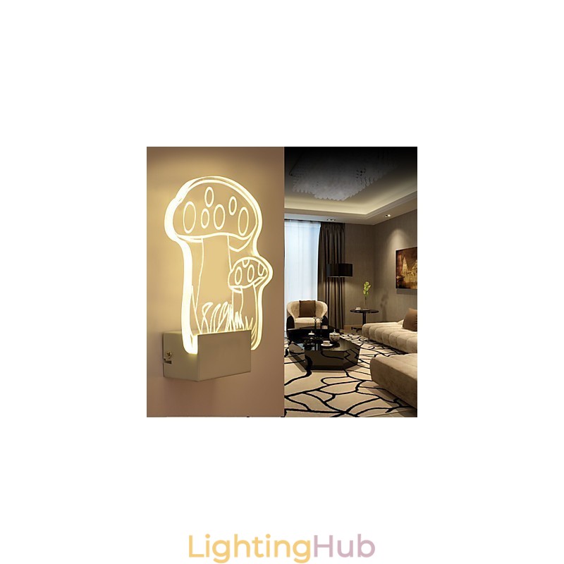 Acrylic Wall Lamp PVC Lamp Light Modern Contemporary Metal