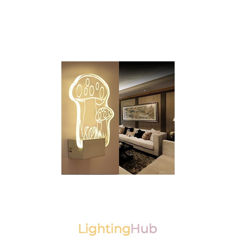 Acrylic Wall Lamp PVC Lamp Light Modern Contemporary Metal