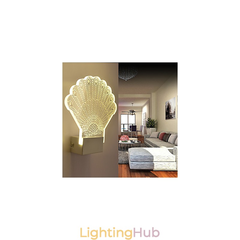Acrylic Wall Lamp PVC Lamp Light Modern Contemporary Metal
