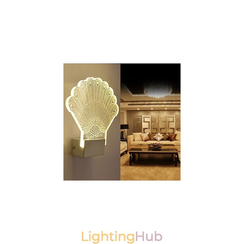 Acrylic Wall Lamp PVC Lamp Light Modern Contemporary Metal