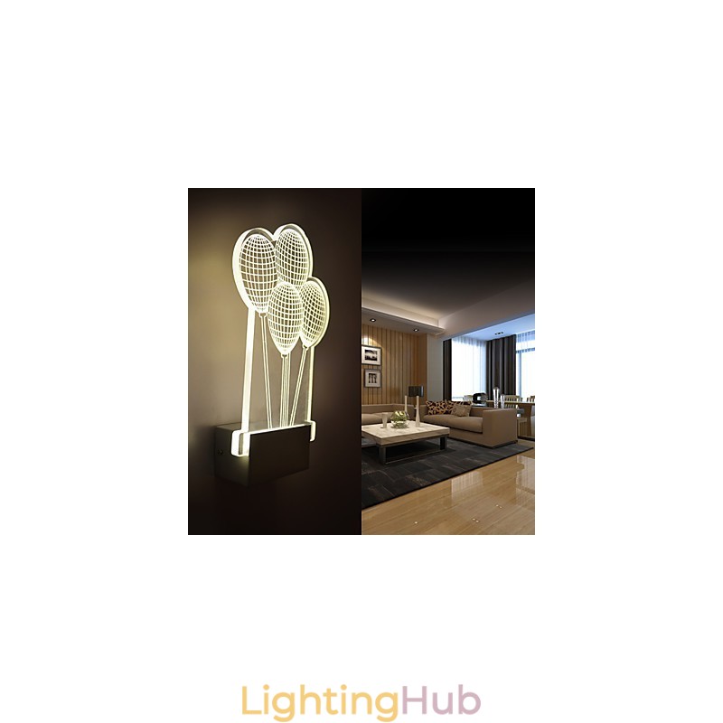 Acrylic Wall Lamp PVC Lamp Light Modern Contemporary Metal
