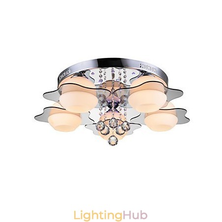 Remoter Control 5 Lights with Blue Redss Modern Ceiling Light Flush Mount Remoter Control 5 Lights with Blue Redss Modern Ceiling Light Flush Mount