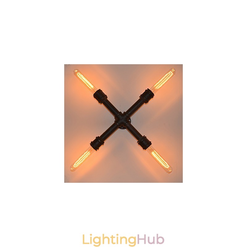 Industrial retro pipe wall