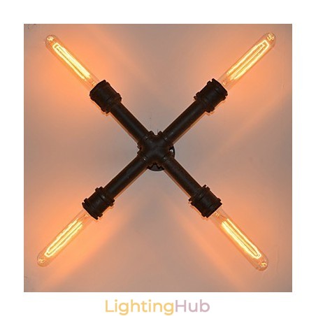 Industrial retro pipe wall