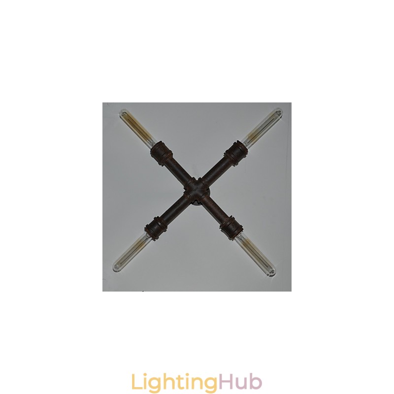 Industrial retro pipe wall