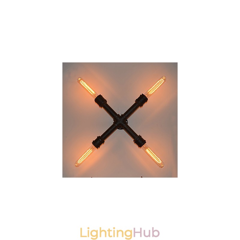 Industrial retro pipe wall