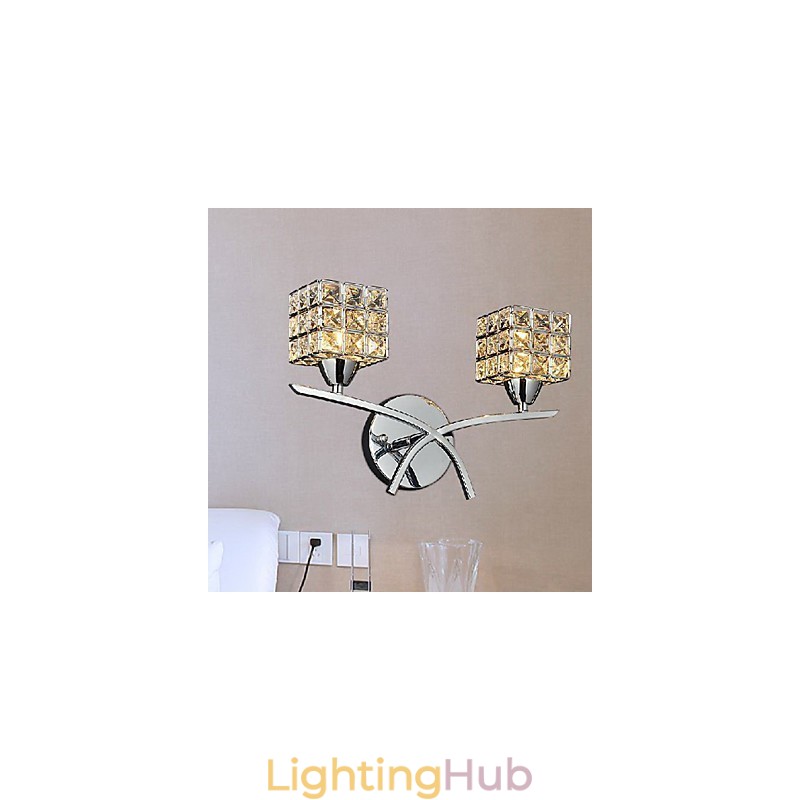 Modern Crystal Wall Light In 2 Lights