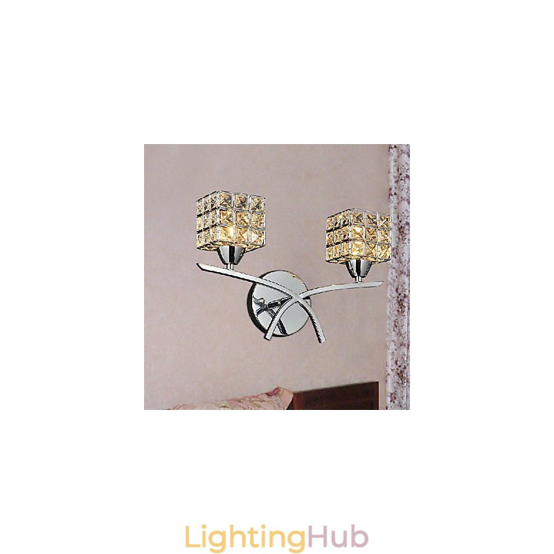 Modern Crystal Wall Light In 2 Lights