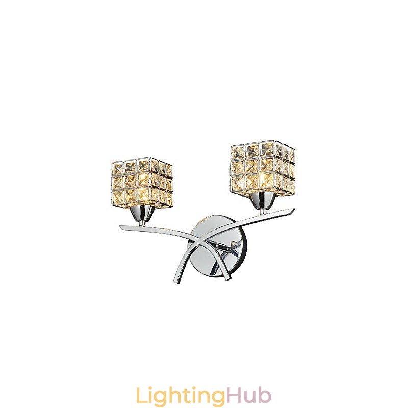 Modern Crystal Wall Light In 2 Lights
