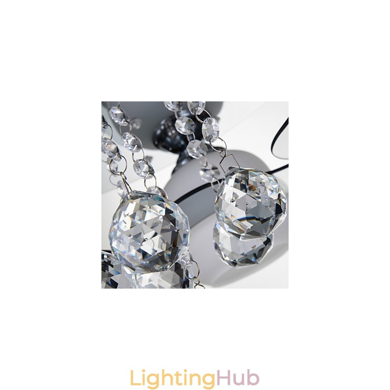 Remoter Control 5 Lights with Blue Redss Modern Ceiling Light Flush Mount