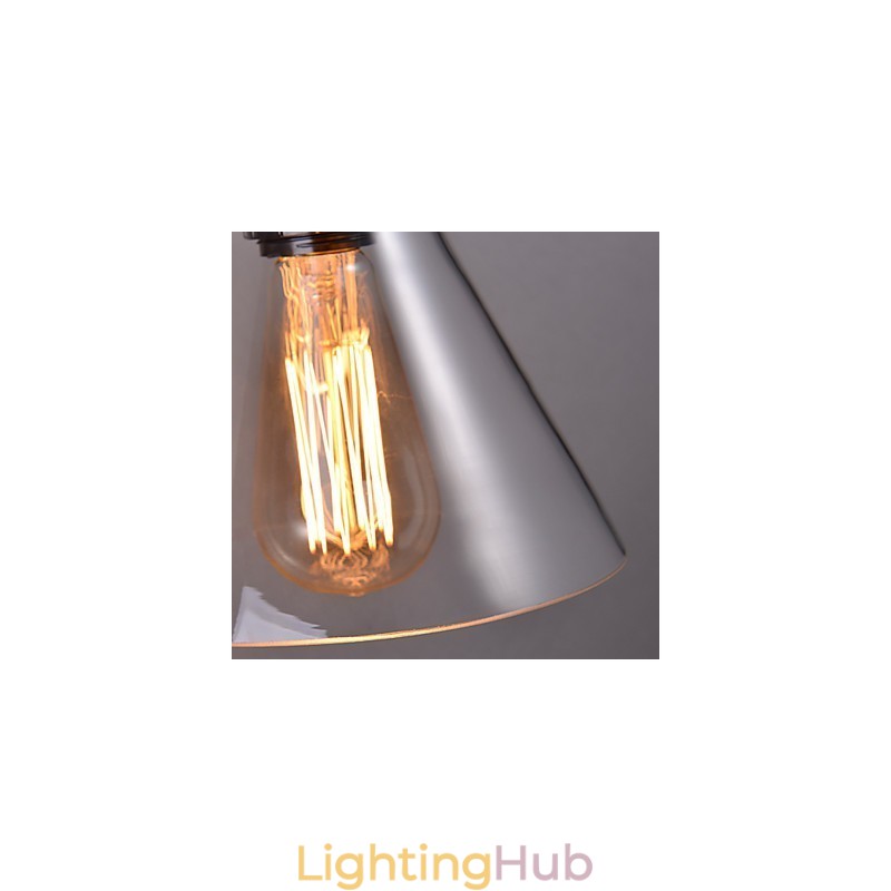 Retro Wall Light with Floral Glass Shade and Metal Bracket
