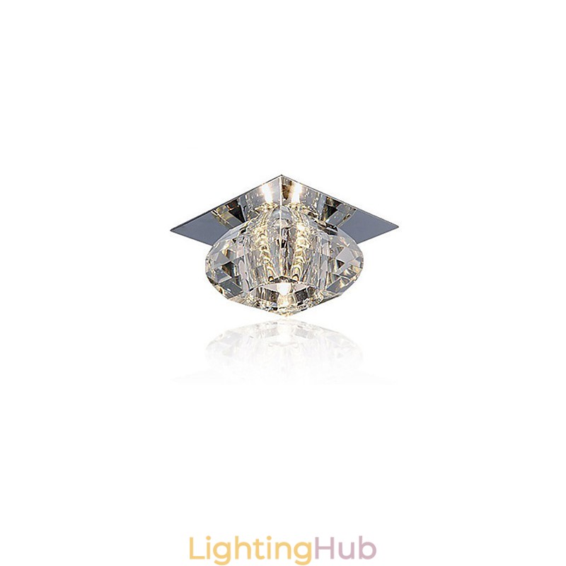 Modern Contemporary Crystal Mini Style Flush Mount