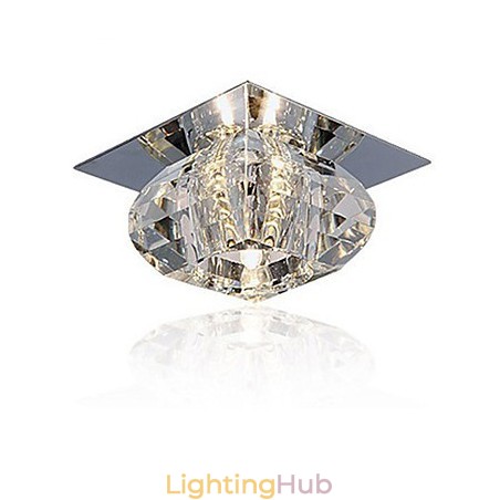 Modern Contemporary Crystal Mini Style Flush Mount Modern Contemporary Crystal Mini Style Flush Mount