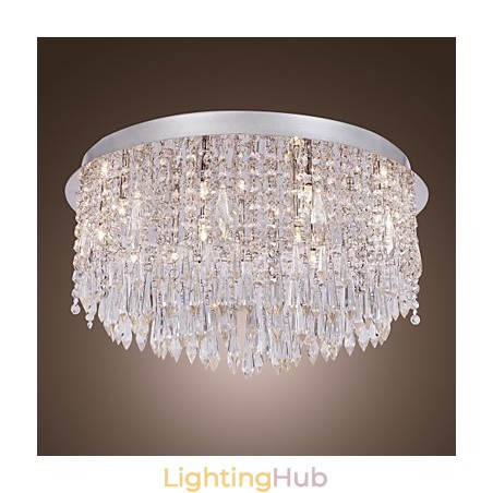 Modern Contemporary Crystal Chrome Flush Mount Modern Contemporary Crystal Chrome Flush Mount