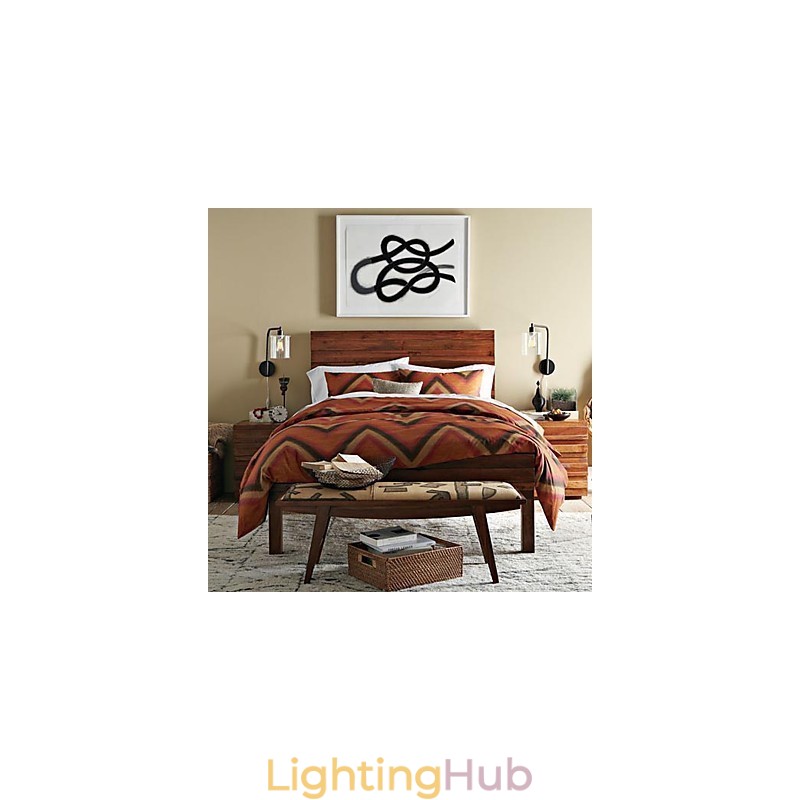 Modern Wall Light with Glass Drum Shade
